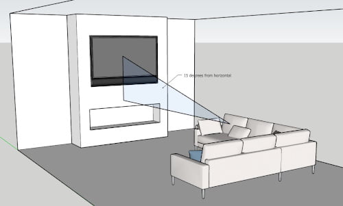 TV too high - 3D sketchup model